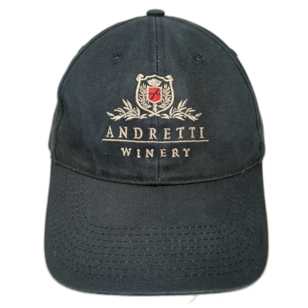 Legend Andretti Winery Crest Logo Baseball Cap Black One Size Slideback hat
